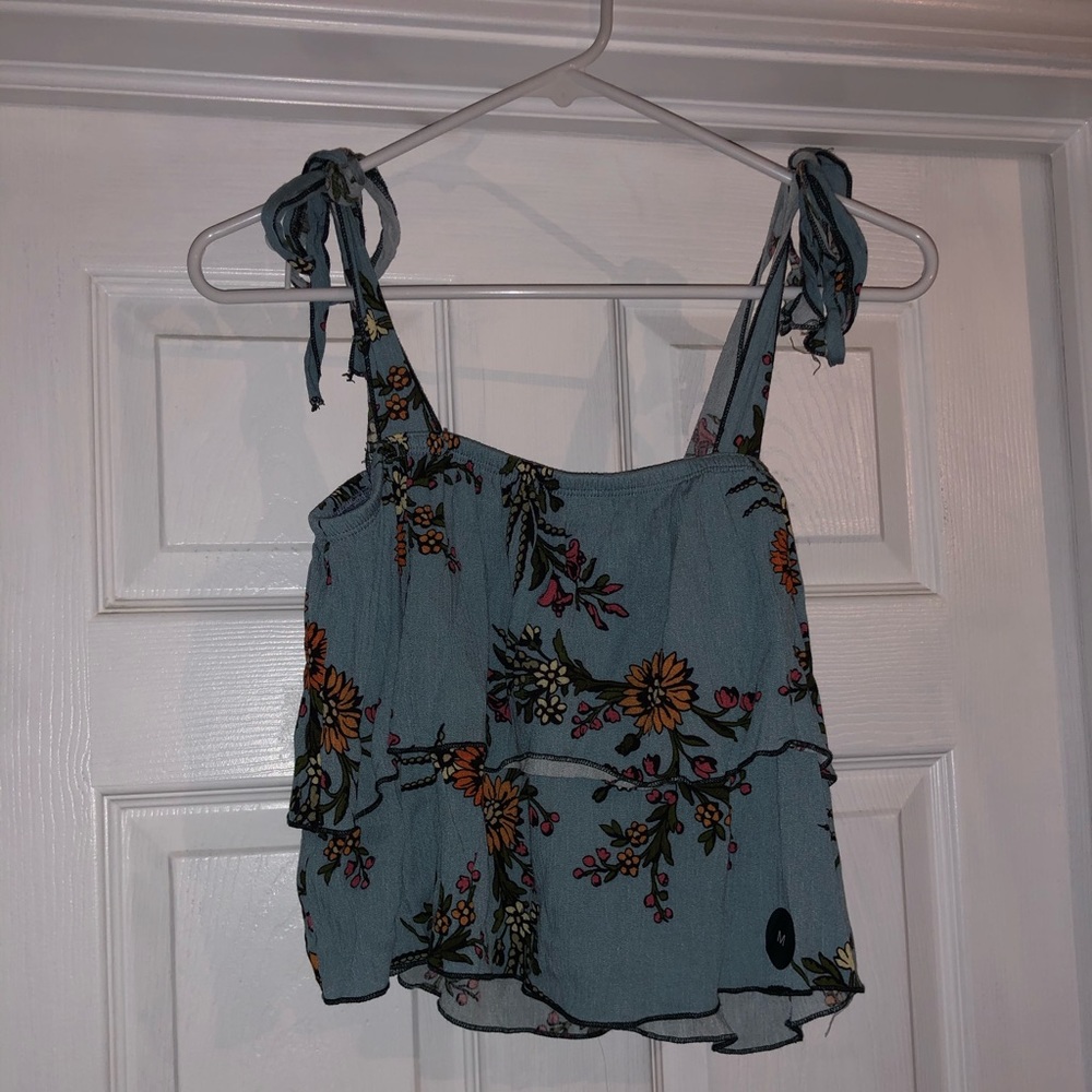 Sky & sparrow tie shoulder tank top